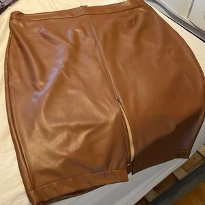 Vegan leather skirt